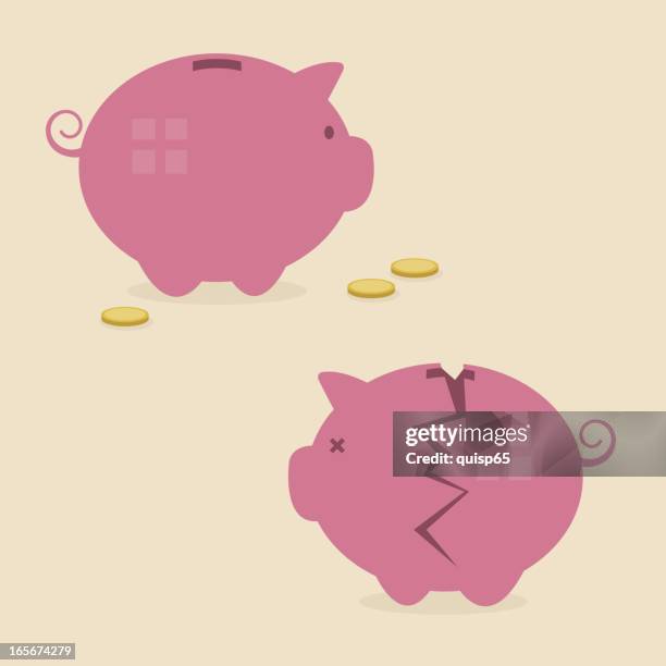 piggy banks - piggy bank stock illustrations