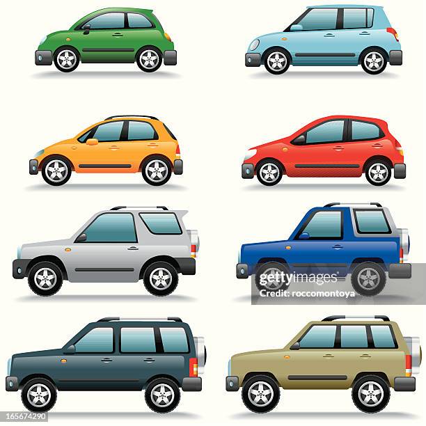 icon set, cars - sedan stock illustrations