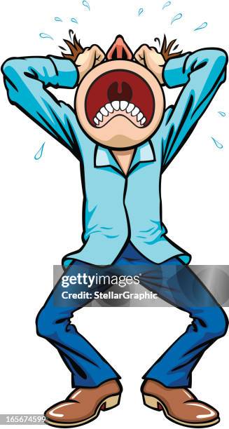frustration - tantrum stock illustrations