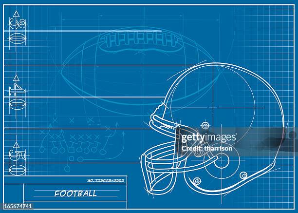 ilustrações, clipart, desenhos animados e ícones de modelo capacete de futebol americano - marcas de campo