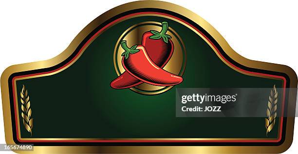 dchilli goal label - condiment label stock illustrations