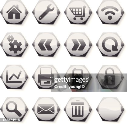 Bolt Shaped Web Icon Set Bolt Shaped Web Icon Set