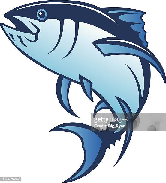 großer thunfisch - albacore tuna stock-grafiken, -clipart, -cartoons und -symbole