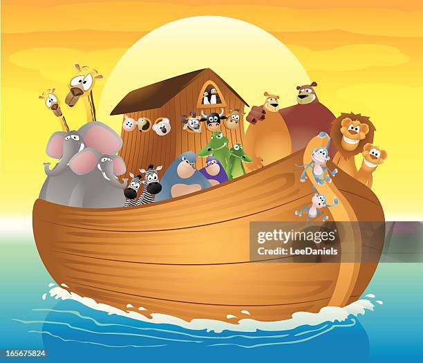 stockillustraties, clipart, cartoons en iconen met noah's ark cartoon - anteater