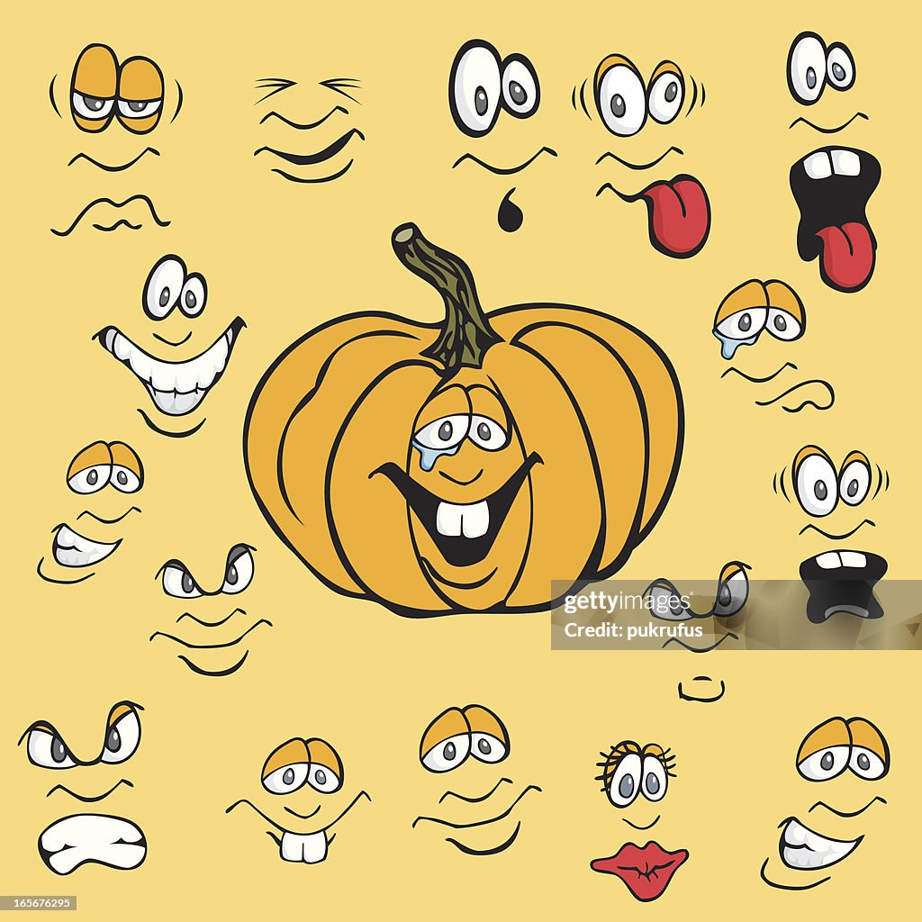 Gesichter für einen Kürbis