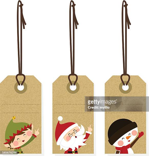 クリスマスラベル - 吊るす点のイラスト素材／クリップアート素材／マンガ素材／アイコン素材