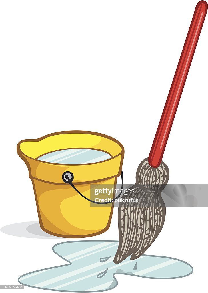 Bucket And Mop High-Res Vector Graphic - Getty Images