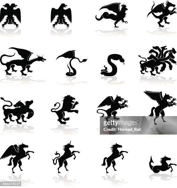 ilustrações de stock, clip art, desenhos animados e ícones de mitológico animais - mitologia grega