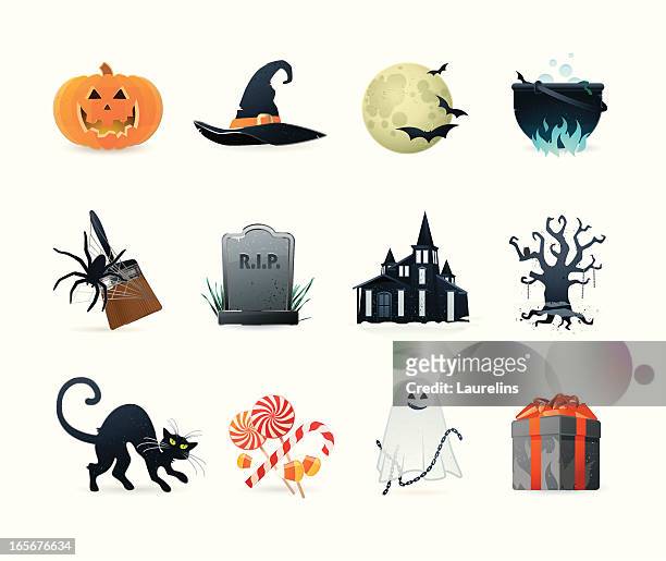 universal icons/set 15 (halloween - hexenhut stock-grafiken, -clipart, -cartoons und -symbole