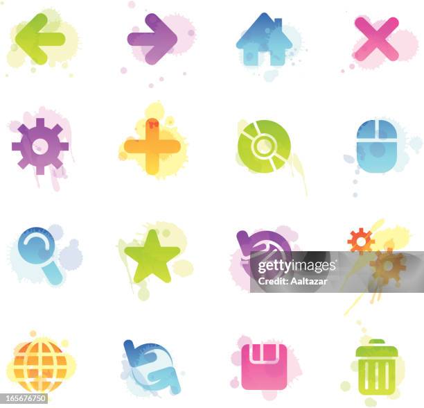 stains icons - web - floppy disk stock illustrations