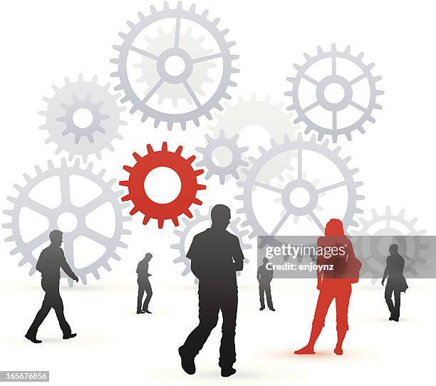 the solution - surrounded by technology stock illustrations