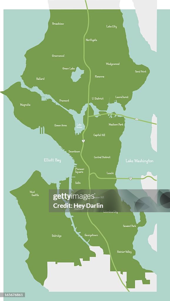 Seattle City Neighborhood Map