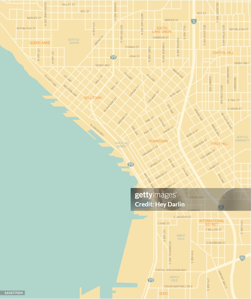 Seattle Downtown Map