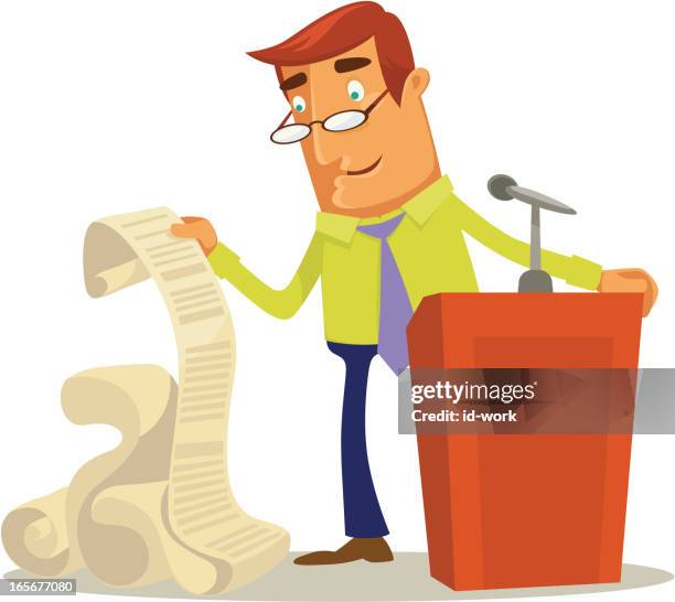 speech - boring work stock illustrations
