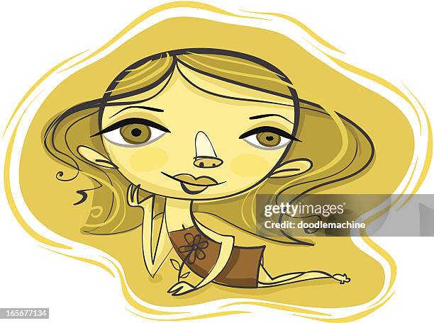 daydreamer - lean thinking stock illustrations