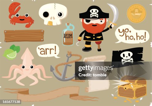 Pirate Simpe Examples Pirate Elements High-Res Vector Graphic - Getty Images