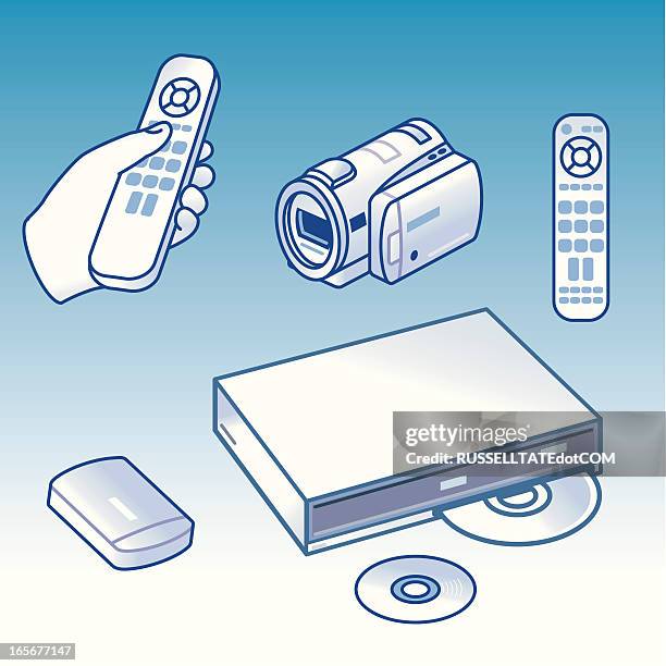 digital video technology - human body part videos stock illustrations