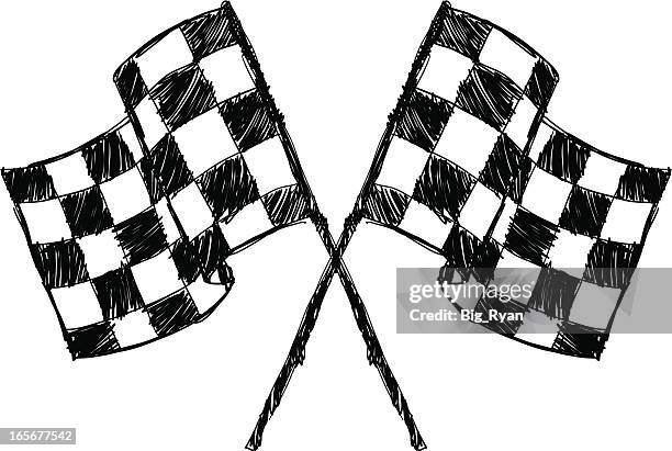 sketchy race flag - nascar flag stock illustrations