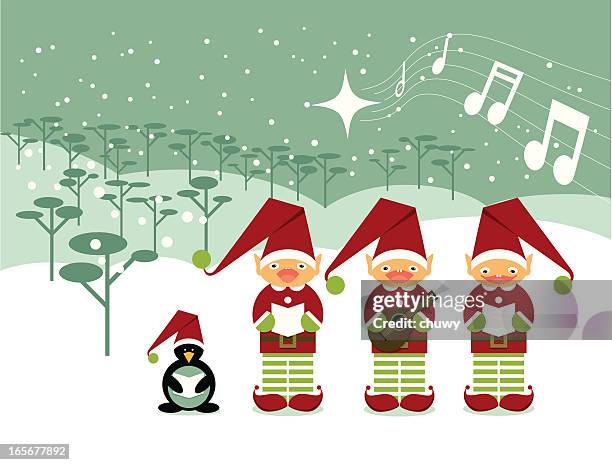 ilustraciones, imágenes clip art, dibujos animados e iconos de stock de navidad carols - villancicos