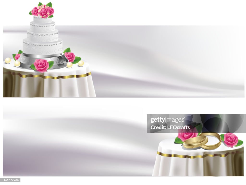 Beautiful Wedding Cake/Banners