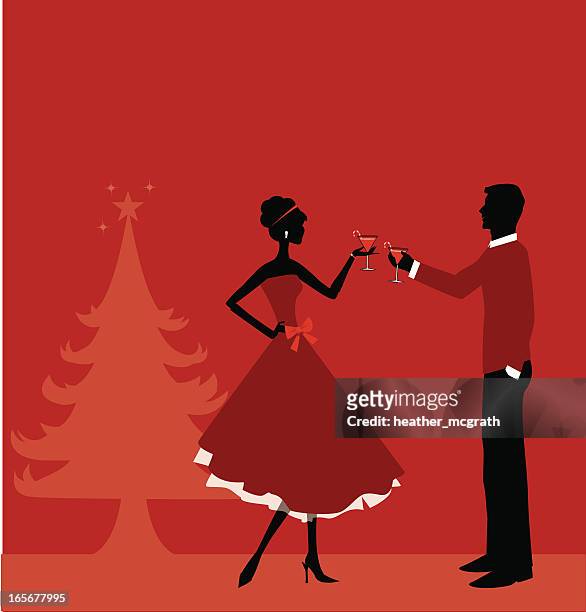 stockillustraties, clipart, cartoons en iconen met christmas party - holiday cocktail party