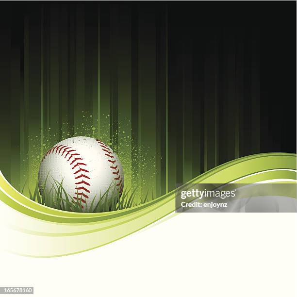 stockillustraties, clipart, cartoons en iconen met baseball flow design - baseball background