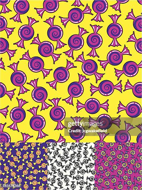 purple wrapped sweets wallpaper - candy wrapper stock illustrations