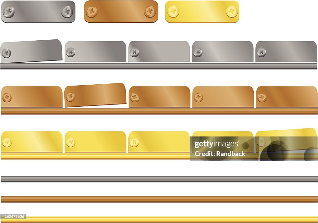 Metallic icons