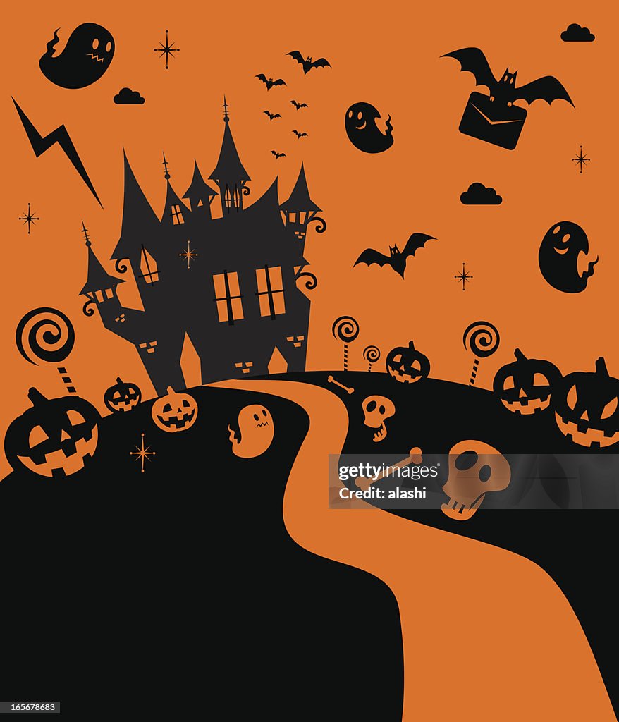 Cute And Cool Halloween Haunted House, Castle