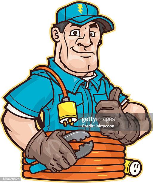 electrician - work glove stock illustrations