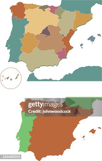 Spain map isolated Spain map isolated
