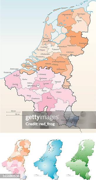 stockillustraties, clipart, cartoons en iconen met benelux - nederland kaart