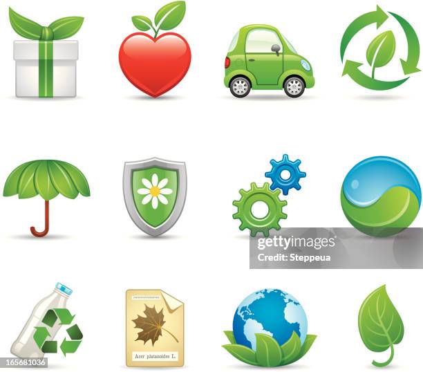 green icons - electrical box stock illustrations
