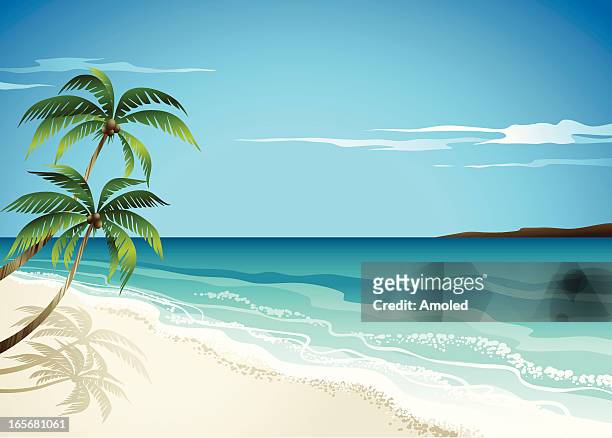 beachscene - island stock illustrations