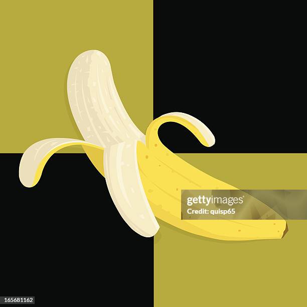 banana - peeled banana stock illustrations