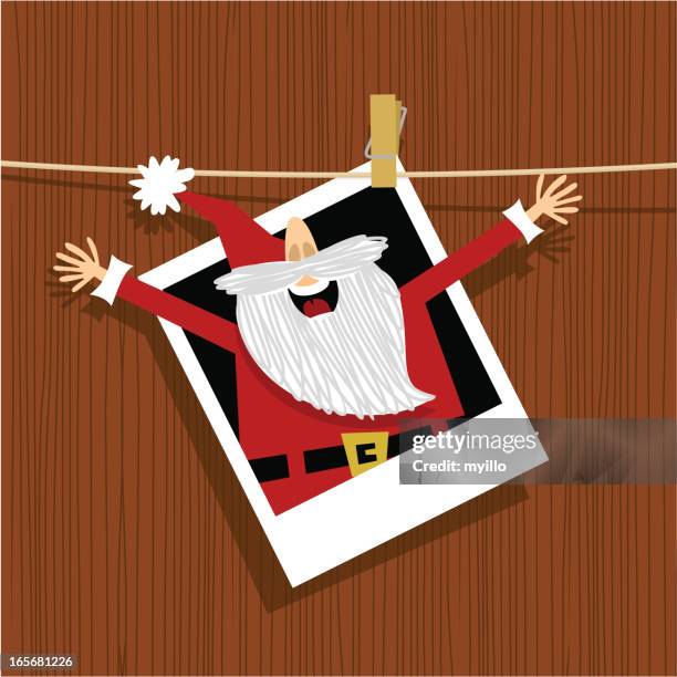 santa claus - funny christmas photo stock illustrations