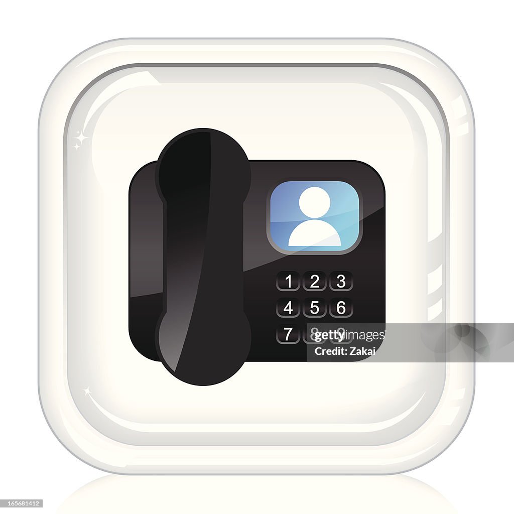 Video Conference Phone | Glassy White Internet Button