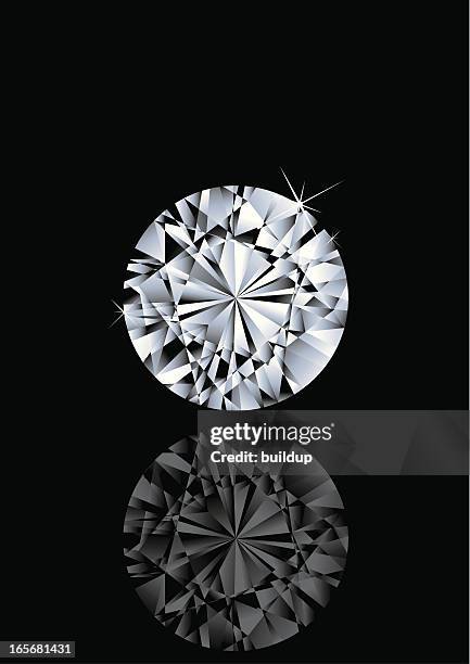 stockillustraties, clipart, cartoons en iconen met round shape gem - diamond