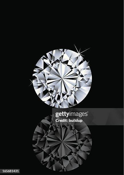 round shape gem - light refraction stock illustrations