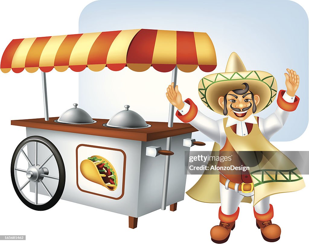Mexican food kiosk