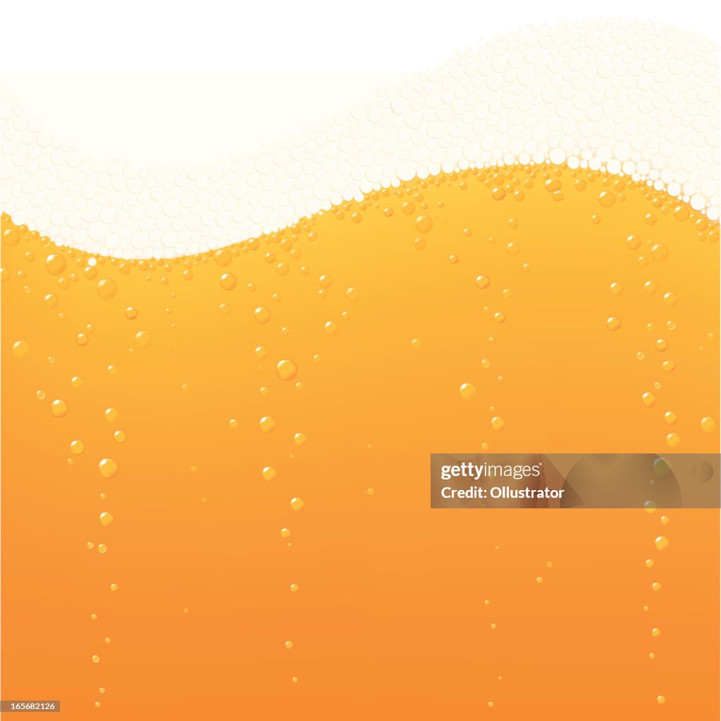 Beer bubbles wave