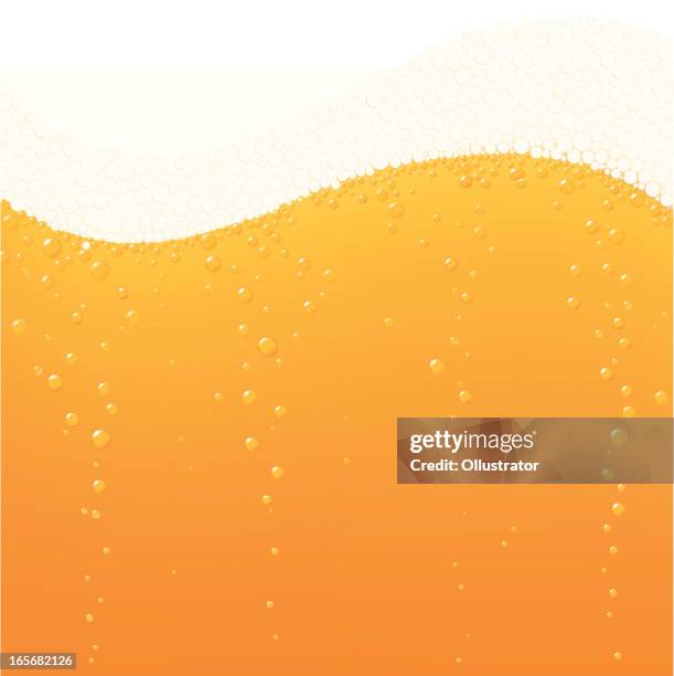 beer bubbles wave - frothy drink stock illustrations