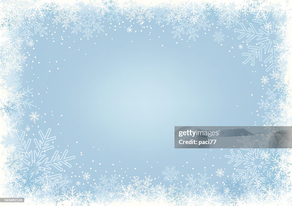 Blue Snowflake Background.