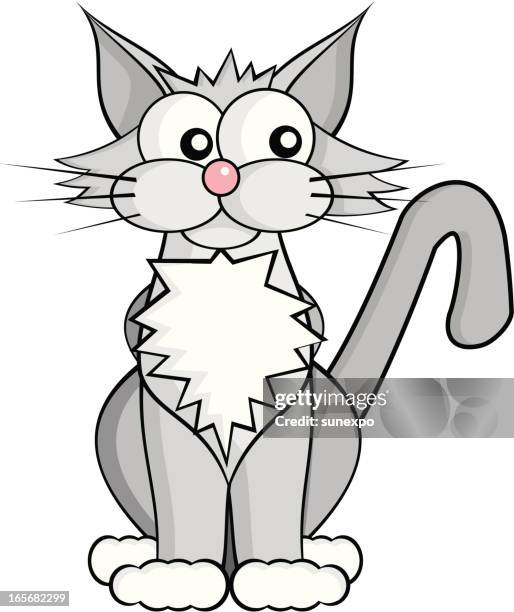 cat character - cat looking at camera stock illustrations