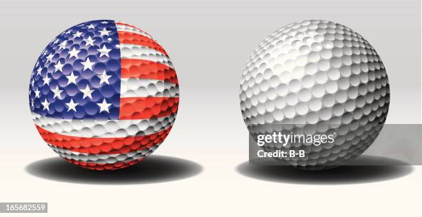 golf ball-usa - american golf stock illustrations