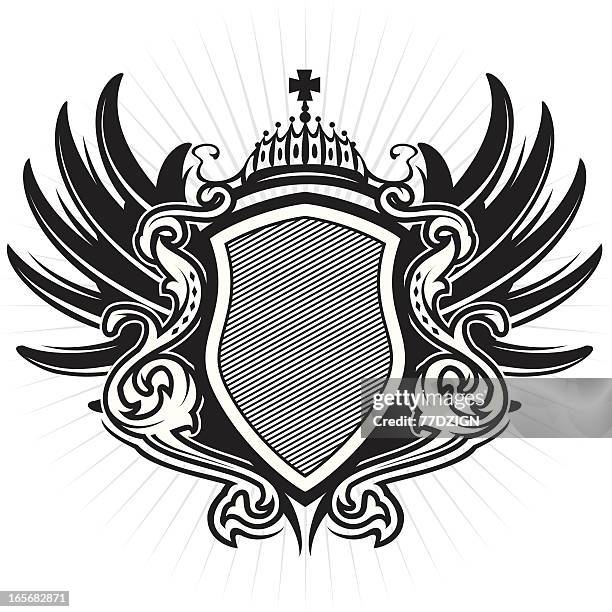 heraldic insignia - maltese cross stock illustrations