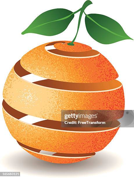 stockillustraties, clipart, cartoons en iconen met orange peel - orange peel