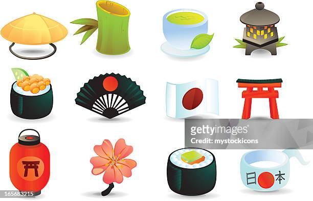 japan symbole - east asian culture stock-grafiken, -clipart, -cartoons und -symbole