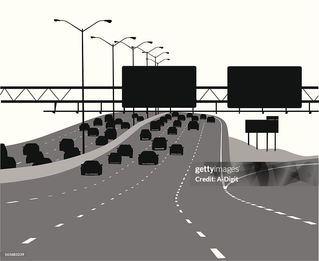 Freeway Vector Silhouette High-Res Vector Graphic - Getty Images