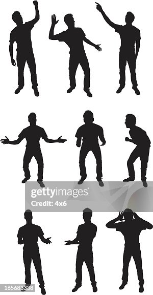 Man in different poses Man in different poses